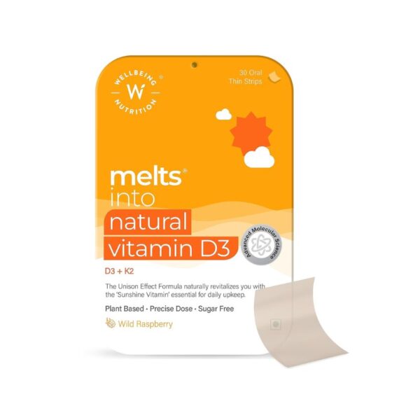 Wellbeing Nutrition Melts Natural Vitamin D3 + K2 Supplement