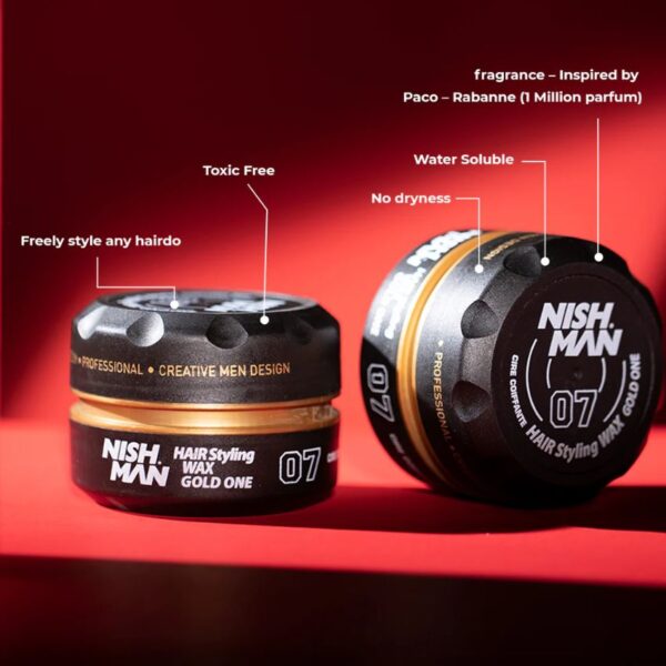 Nishman Hair Styling Hair Wax Gold One: 02