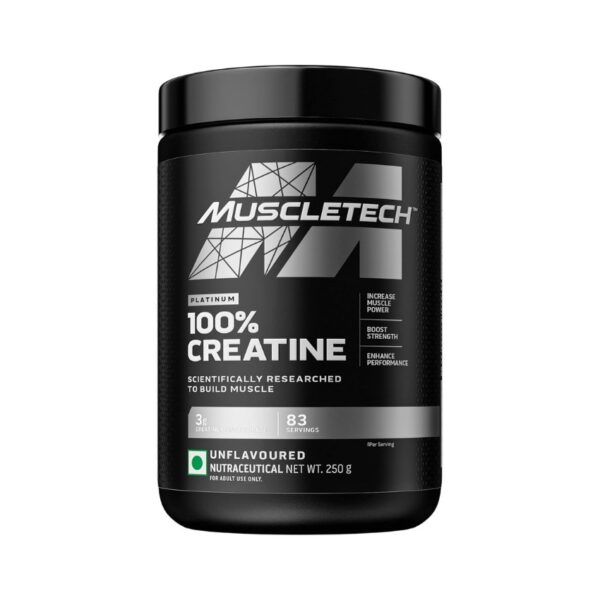 Muscletech Platinum 100% Creatine Powder (Unflavoured - 250 Gram