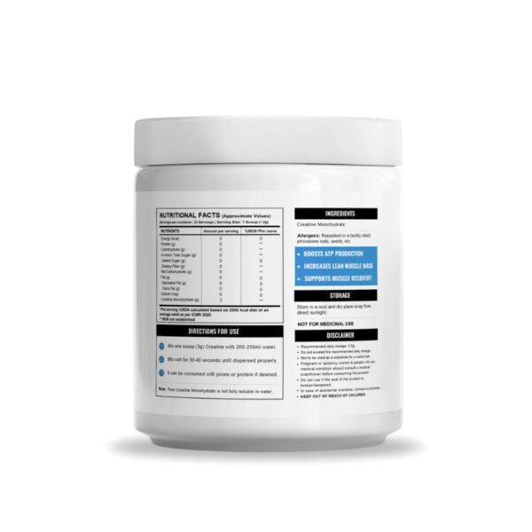 Wellcore Pure Micronised Creatine Monohydrate Powder | (Unflavoured, 33 Servings) 01